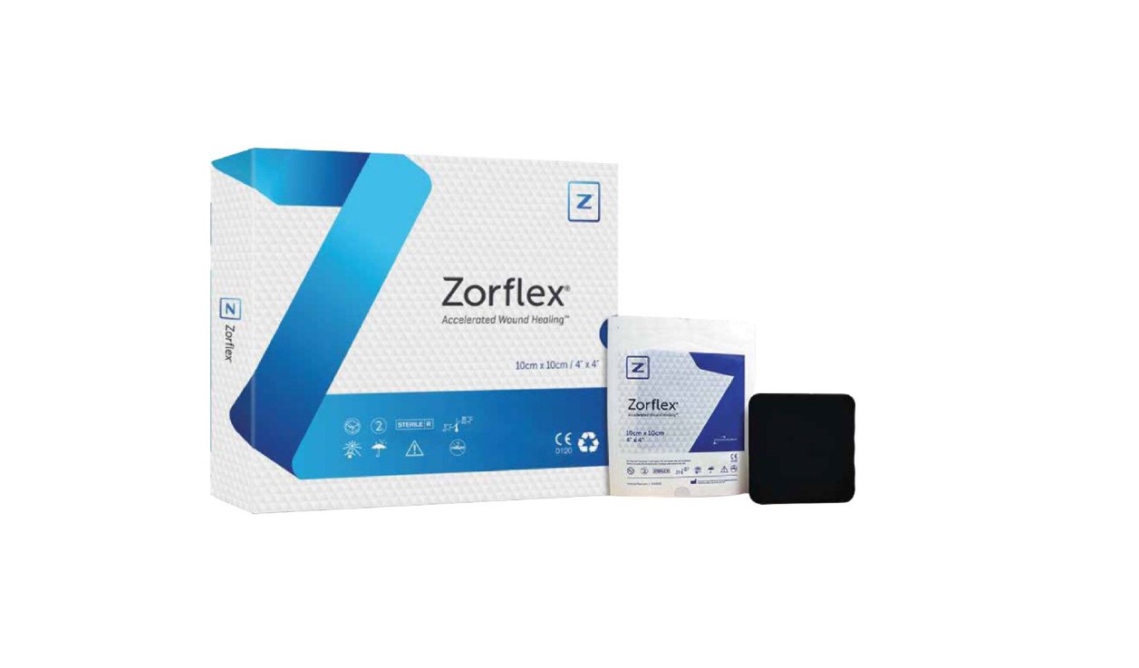 Zorflex 10*10cm 1pc 100% Aktivkohle Kontaktverband